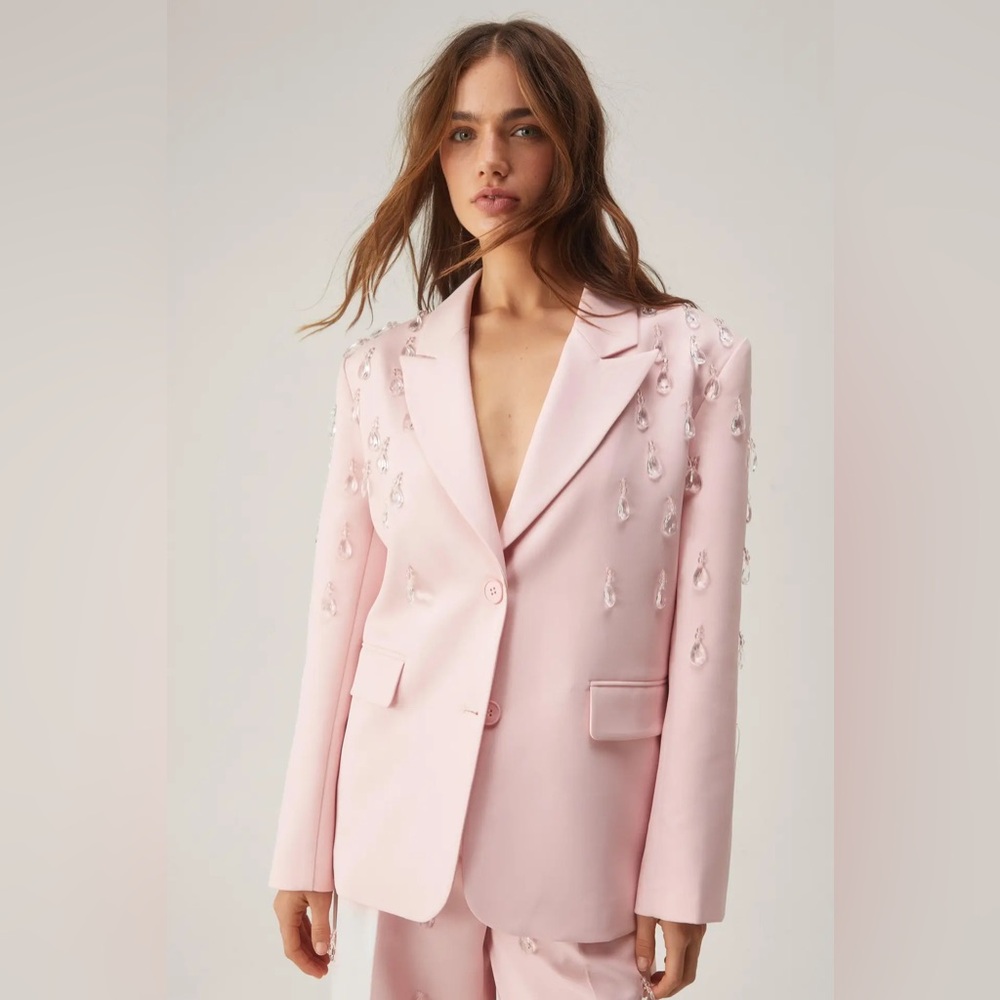 Nasty Gal teardrop embellished blazer
